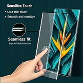 tanie Folie ochronne do telefonów Samsung-[Pakiet 2+2] Osłona ekranu + osłona obiektywu aparatu Na Samsung Galaxy S24 Ultra Plus S23 S22 S21 S20 Ultra Plus FE S10 Note 20 Ultra 10 Plus Note10 Lite Szkło hartowane Twardość 9H Anti Bubbles