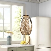 tanie Światła wysp-Żyrandol z kryształkami gipsowymi, metalowy, led, globle design, lampa wisząca, nordycki, luksusowy, nowoczesny, kreatywny, wiszący bar, sypialnia, lampka nocna, gabinet, lampa wisząca