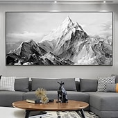 Mintura Handmade Snowy Mountain Oil Paintings On Canvas Wall Art Decoration Modern Abstract Landscape Picture For Home Decor Rolled Frameless Unstretched Painting 21