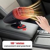 cheap Car Heating Equipment-150W Car Heater Electric Cooling Heating Fan 12V Electric Dryer Windshield Defogging Demister Defroster Cigarette Lighter