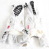economico Vestiti-Cane Gatto Vestito Gonna Moda Carino Inverno Morbido Lavabile Confortevole All&#039;aperto Casual Quotidiano Abbigliamento per Cani for Bichon Frisé Barboncino Volpino di Pomerania Cucciolo Papillon