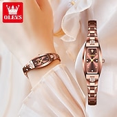economico Orologi al quarzo-Regalo per la Festa della Mamma OLEVS per donne orologio al quarzo orologio creativo minimalista alla moda orologio casual impermeabile orologio con cinturino in acciaio inossidabile