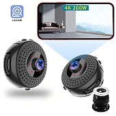 זול מצלמות רשת IP פנימיות-wifi hd אלחוטי ip מצלמת 4k 200w wifi מצלמת טלפון נייד ניטור מרחוק סוללה מובנית פונקציית ראיית לילה 140 מעלות זווית רחבה