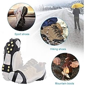 economico Articoli per la casa-10 borchie copriscarpe antiscivolo strada innevata scarpe da neve resistenti all&#039;usura scarpe da arrampicata su ghiaccio punte ramponi tacchetti copriscarpe
