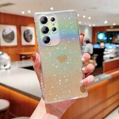 お買い得  サムスン用ケース-電話 ケース 用途 サムスンのギャラクシー S24 S23 Ultra Plus S23 S22 S21 プラス ウルトラ S21 FE A14 A34 A54 A53 A33 バックカバー クリア ブリンブリングリッターシャイニー 耐衝撃 TPU