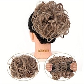 economico Chignon-Chignon Chignon A cordoncino Capelli sintetici Pezzo di capelli Estensione capelli Liscio Feste Giornaliero Serata e festa A1 A2 A3