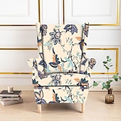 baratos Tampa da poltrona e capa de cadeira sem braço-Capa de poltrona de spandex para cadeira Strandmon, capa elástica anti-riscos para cadeira com encosto lateral, capa de cadeira com encosto jacquard removível lavável à máquina