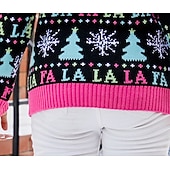 billiga Fula jultröjor-Anime Biskop Ful jultröja Pullover Jumper Snögubbe Rolig för Dam Vuxna 3D-utskrift för Jul Karnival Nyår Fest Ledigt / vardag