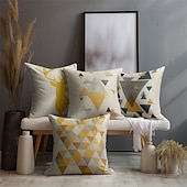 cheap Geometric Style-Geometry Double Side Cushion Cover 1PC Soft Throw Pillow Cover Cushion Case Pillowcase for Sofa Bedroom Livingroom Superior Quality Machine Washable  Outdoor Cushion for Sofa Couch Bed Chair
