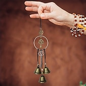 baratos Espanta-espíritos-1 peça, sinos de bruxa, presentes de decoração de bruxaria, parede pagã mágica, maçaneta decorativa de porta de casa, runas de bruxas, suprimentos de altar wiccan