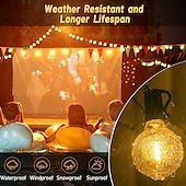 cheap Plug String Lights-UL Certified Outdoor LED Bulb String Lights 98ft 30m String Lights Outdoor with Shatterproof G40 LED Bulbs Waterproof Hanging Patio Lighting for Christmas Patio House Backyard Balcony Party