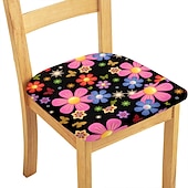 abordables Couverture de chaise de salle à manger-Housse de chaise de salle à manger housse de siège de chaise extensible en daim hydrofuge doux uni couleur unie durable lavable protecteur de meubles pour salle à manger fête