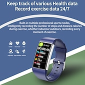 ieftine Ceasuri Smart-imsoi ecran ips de 1,47 inci lipide din sânge acid uric glicemie ecg tensiune arterială sănătate ceas inteligent monitorizare temperatură pedometru memento de apel compatibil cu Android ios femei