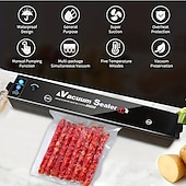abordables Électroménager-Machine de scellage sous vide automatique-gardez les aliments frais plus longtemps avec 10 sacs gratuits voyants LED &amp; système d&#039;étanchéité à l&#039;air