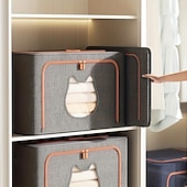 economico Contenitori per abbigliamento-contenitore trapuntato di grande capacità, organizer pieghevole per cassetti dell&#039;armadio, organizer per coperte, trapunte, vestiti, traslochi