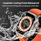 cheap Smartwatch Screen Protectors-Screen Protector Film for iWatch Ultra/Ultra 2 Series 9 8 7 6 SE 5 4 3 2 1 for Apple Watch 49mm 44mm 40mm  Soft / Tempered glass Protective Accessories（3/1pcs film）