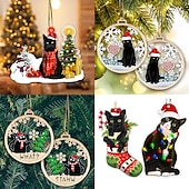 economico Addobbi per l&amp;#39;albero di Natale-ornamento da appendere per auto, portachiavi in acrilico stampato piatto 2D, ornamento in acrilico opzionale e confezione di regali commemorativi per gli accessori dello specchietto retrovisore dell&#039;auto