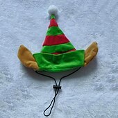 billige julegaver til kjæledyr-Hunder Katter Bandana og hatt til hund Julekostyme Juleantrekk Mote Fest Vinter Pustende Myk Vaskbar Bekvem Jul Jul utendørs Fritid / hverdag Bichon Frisé Pommeran ungt kjæledyr Sommerfugl Small