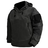 abordables sudaderas basicas hombre-Hombre Sudadera Táctico Negro Verde Ejército Gris Con Capucha Bloque de color Retazos Bolsillo Deporte Diario Festivos Fresco Casual Táctico Otoño invierno Ropa Sudaderas con capucha Sudaderas Manga