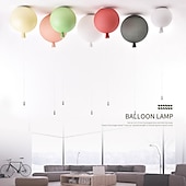 cheap Flush Mounts &amp; Semi Flush Mounts-LED Pendant Light Line Balloon Design Metal Artistic Style Modern Chandelier Modern Simple Nordic Minimalist Light Luxury Restaurant Long Bar Table Dining Room 110-120V 220-240V