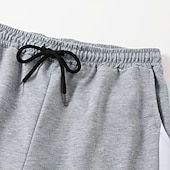 cheap Sweatpants-Men&#039;s Sweatpants Joggers Trousers Pocket Drawstring Color Block Comfort Casual Daily Holiday Sports Stylish Black Grey Micro-elastic