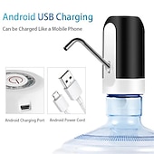 abordables Électroménager-Pompe à bouteille d&#039;eau 1 pièce, pompe à bouteille d&#039;eau électrique, pompe à eau potable automatique rechargeable par USB pour bouteilles universelles de 3 à 5 gallons, distributeur d&#039;eau de camping portable