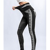 tanie -Damskie Wysoka talia Kwiatowy Moda Wygodne Wyszczuplenie brzucha Podnoszenie pośladków Wysoka elastyczność Obuwie sportowe Athleisure Czarny Niebieski Lato Wiosna Jesień Rurki