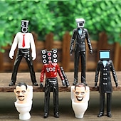 economico Costruzioni giocattolo-blind box popolare skibidi toilet man monitor hand game camera bambola building block decorazione giocattolo toilette