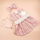 cheap Dresses-Dog Cat Dress Fashion Cute Winter Soft Washable Comfortable Outdoor Party Dog Clothing for Bichon Frise Poodle Pomeranian Baby Pet Papillon