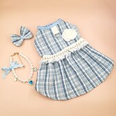cheap Dresses-Dog Cat Dress Fashion Cute Winter Soft Washable Comfortable Outdoor Party Dog Clothing for Bichon Frise Poodle Pomeranian Baby Pet Papillon