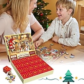 cheap Advent Calendar-Jigsaw Puzzle Advent Calendar 2024-1008 Pieces Jigsaw Puzzle for Adult Kids,24 Days Countdown Calendar,The Birth of Jesus,Family Game Puzzle,Christmas Gift Idea for Teens