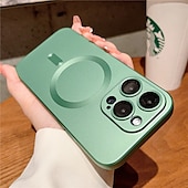 رخيصةأون جرابات آيفون-هاتف غطاء من أجل Apple ايفون 16 آيفون 15 برو ماكس بلس iPhone 14 Pro Max Plus iPhone 13 12 11 Pro Max مع ماجسيف حامي عدسة الكاميرا دعم الشحن اللاسلكي ماتي متجمد لون الصلبة TPU