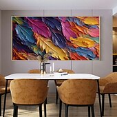 tanie Obrazy z martwą naturą-Handmade ręcznie malowany obraz olejny wall art nowoczesne abstrakcyjne pióro martwa natura krajobraz dekoracja wnętrz walcowane płótno bez ramki nierozciągnięte