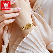 economico Orologi al quarzo-Regalo per la Festa della Mamma OLEVS per donne orologio al quarzo orologio creativo minimalista alla moda orologio casual impermeabile orologio con cinturino in acciaio inossidabile