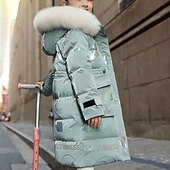 billiga Girl&amp;#39;s Downs &amp;amp; Pufferjacka-Barn Flickor Ner Pufferjacka för barn Aktiv Dragkedja Skola Täcka Ytterkläder 4-13 år Vinter Leopardlila leopardmönstrat*grönt Leopardmönstrat*rosa