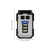 abordables Lampes de travail-Mini lampe de poche portable avec porte-clés, lampe de camping rechargeable par usb de type c, aimant edc, batterie intégrée
