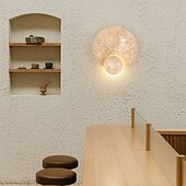 economico Luci da parete-lampade da parete in pietra design rotondo a parete, moderne lampade da parete a led per interni con 3 luminosità, lampade da parete per camera da letto soggiorno corridoio cucina 110-240v