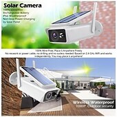 economico Videocamere di sorveglianza per esterni-60 angolo regolabile del pannello solare 1080p full hd telecamera ad energia solare telecamera ip wifi wireless telecamera per visione notturna impermeabile telecamera di sicurezza solare telecamera