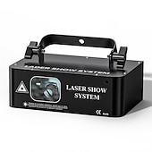 cheap Projector Lamp&amp;Laser Projector-DMX512 LED Indoor Stage Lights RGB Laser Scanner Beam Effect Stage Light Sound Activated Bedroom Laser Projector Lighting Show for DJ Disco Church Birthday Party Xmas