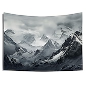 abordables paisaje tapiz-Tapiz colgante de montaña nevada, arte de pared, tapiz grande, decoración mural, fotografía, telón de fondo, manta, cortina, decoración para el hogar, dormitorio y sala de estar