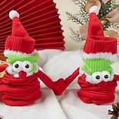 abordables sombrero de papá noel y accesorios-Papá Noel Calcetines de Navidad Calcetín de tripulación Mujer Navidad Año Nuevo Navidad Calcetines