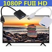 cheap Cables-1080P HDMI-compatible to VGA Adapter Digital to Analog Converter Cable For Xbox PS4 PC Laptop TV Box to Projector Displayer HDTV