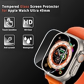 cheap Smartwatch Screen Protectors-Screen Protector Film for iWatch Ultra/Ultra 2 Series 9 8 7 6 SE 5 4 3 2 1 for Apple Watch 49mm 44mm 40mm  Soft / Tempered glass Protective Accessories（3/1pcs film）