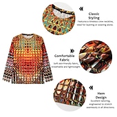 cheap 3D T shirts-Men&#039;s Graphic Gradient Metallic Shirt T Shirt Long Sleeve T shirt 3D Print Crew Neck Shirt Vintage Fashion Designer Outdoor Daily Sports 1 2 3 Spring &amp;  Fall Clothing Apparel S M L XL 2XL 3XL 4XL