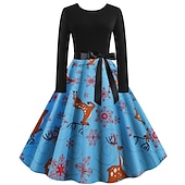 preiswerte Für Frauen-Weihnachtsmann Weihnachtskleid Ausgefallenes Weihnachtskleid Damen Weihnachten 1950er Erwachsene Weihnachten Neujahr Heiligabend Weihnachten Party Silvester Kleid