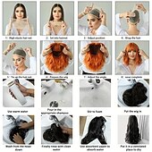 baratos Perucas Sintéticas sem Touca-Perucas sintéticas Liso Franja Lisa Peruca Longo A1 A2 A3 Cabelo Sintético Mulheres Design de moda Macio Natural Rosa Cinzento Escuro Loiro