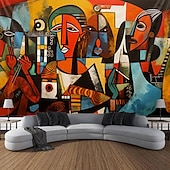 tanie gobeliny artystyczne-obraz olejny afrykańskie kobiety wiszące gobelin wall art duży gobelin mural wystrój fotografia tło koc kurtyna strona główna sypialnia dekoracja salonu
