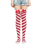 preiswerte Weihnachtsmütze &amp; Zubehör-Weihnachtsmann Elf Strümpfe / Strumpfhosen Damen Weihnachten Silvester Heiligabend Weihnachten Erwachsene Weihnachten Silvester Socken