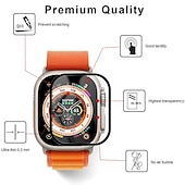 cheap Smartwatch Screen Protectors-Screen Protector Film for iWatch Ultra/Ultra 2 Series 9 8 7 6 SE 5 4 3 2 1 for Apple Watch 49mm 44mm 40mm  Soft / Tempered glass Protective Accessories（3/1pcs film）