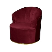 economico COPERTURA PRODURA E COPERCHIO SENZA ARGINE-Fodera per sedia girevole in velluto elasticizzato fodera per sedia casual accento stile moderno fodera per sedia con braccioli rotondi protezione per mobili addensare tessuto spandex lavabile